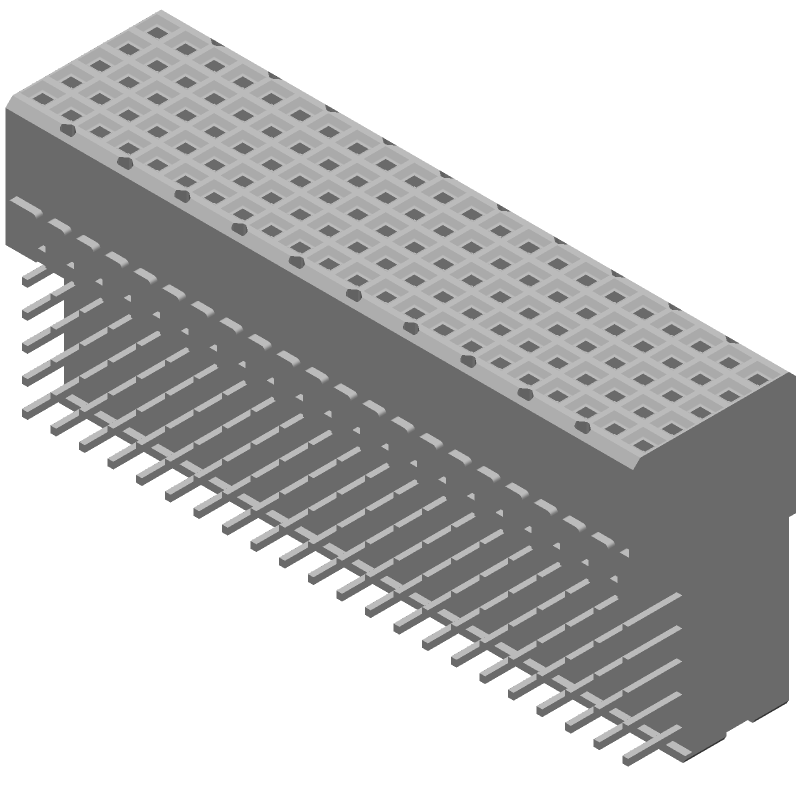 110 Pos 22 Col 5 Row 2mm Pitch Receptacle, Right Angle, Through Hole, 1.5A, 500V