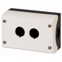 EATON MOELLER M22-I2 Enclosure, 22mm, Push Button, 56 mm, 80 mm, 56 mm, 2 Holes, Plastic