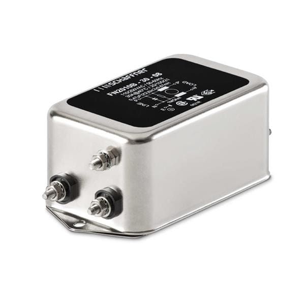 6A 250V 1mH 100nF Power Line Filter, Chassis Mount, Quick Connect