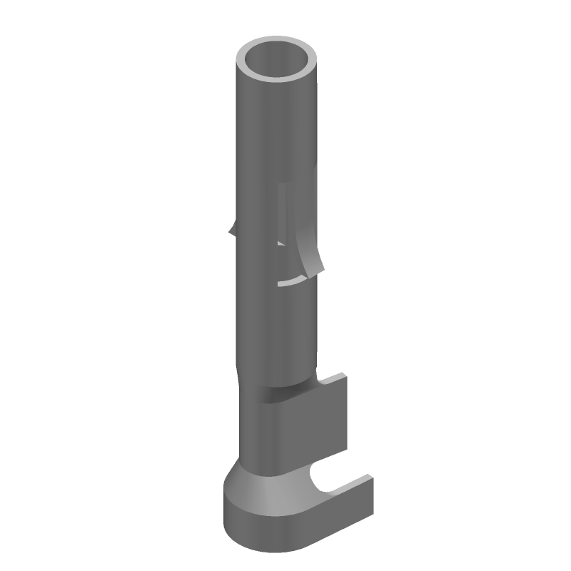 Female Crimp Power Contact, 19A, 600V, 20-14AWG, Gold Brass