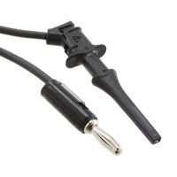 Minigrabber Test Leads: 300V, 5A, Gold, Silicone, 24"