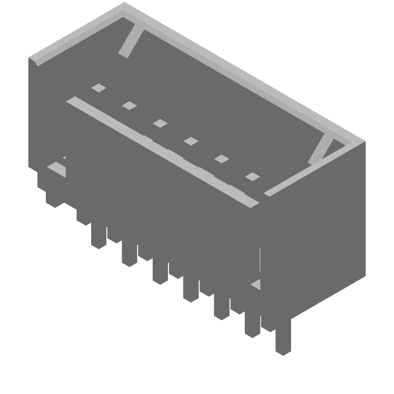 7 Pos 2.54mm Shrouded Header, Male, Solder ST, Thru-Hole, 5A