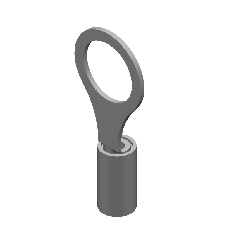 Ring Terminal 14-16AWG Copper Tin Blue Insulated 300V