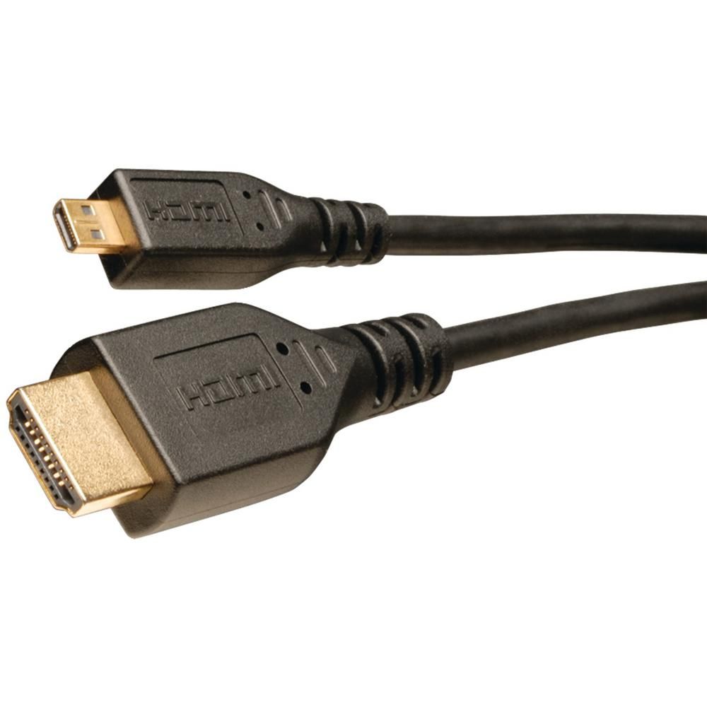 Shielded HDMI to Micro HDMI Adapter Cable, 6ft, Black