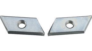 Slide nut, for DIN rail NS 35/15-AL, with M4 thread, for mounting equipment, material Steel