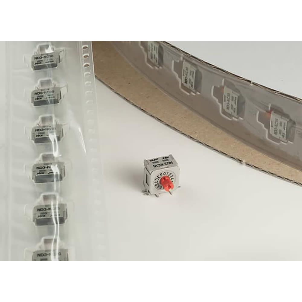 Switch DIP N.O./N.C. SP16T 16 Shaft 0.1A 5VDC Gull Wing 20000Cycles 1.27mm SMD T/R