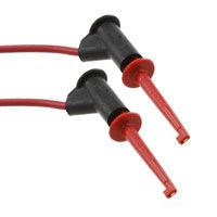 Red Nylon Clip Connector, 60V, 3A, Gold Plated Copper, 24"