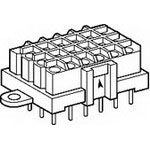 24 Pos Rectangular Connector, 7.5A, 600V, Solder, Thru-Hole, Female