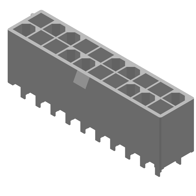 20 Pos 9A 600V Male Vertical Header, 4.2mm Pitch, Tin Plated