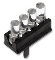 MENTOR   1296.6004   Light Pipe, Countersunk head, 10.5 mm, Circular, 4 Pipes, Transparent, PC Board