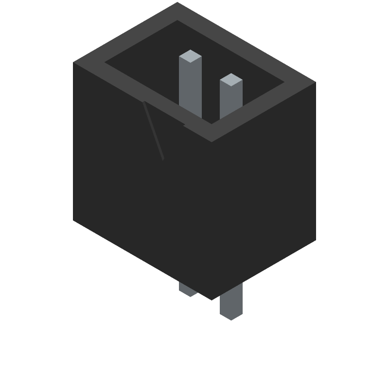 Conn Shrouded Header (4 Sides) HDR 2 POS 1.25mm Solder ST Top Entry Thru-Hole T/R