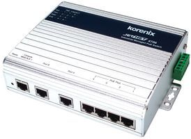 ETHERNET SWITCH; Ethernet Switch Application:Industrial; Ethernet Switch Type:Managed PoE Fast Ethernet; Ethernet Switch Mounting:Desktop / DIN Rail / Wall; No. of Ports:6Ports; Port Types:RJ45 x 6; Network Speeds:10Mbps, 100Mbps ;RoHS Compliant: Yes