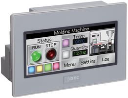 HMI/PLC, 3.8" TFT LCD, 8/4 I/O, 24VDC, RS232/USB/ETH