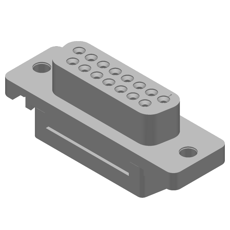 Female D-Sub 15 Pos RA IDC 1.25A 250V Shielded