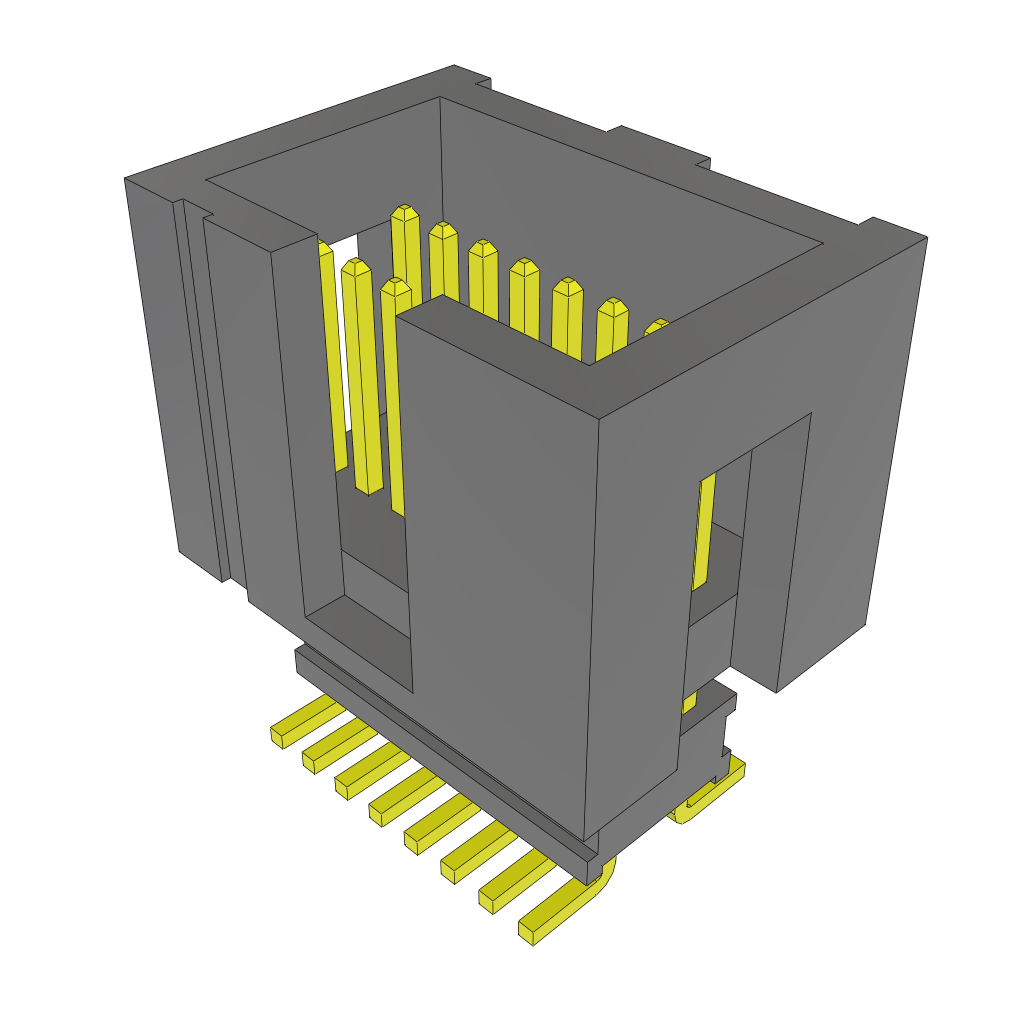 Conn Elevated Shrouded Header HDR 16 POS 1.27mm Solder ST SMD Tube