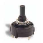 2 Pos Rotary Switch, 2.5A, 125V, SPDT, Non-Shorting, Silver