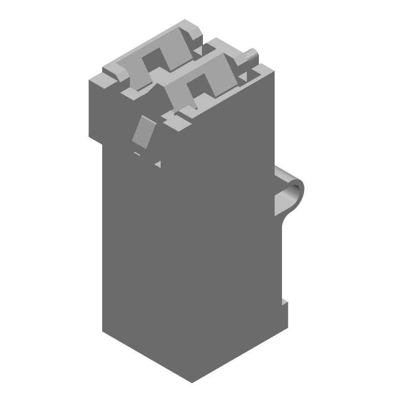 Conn Housing RCP 2 POS 5mm Crimp ST Cable Mount Gray Bag Automotive