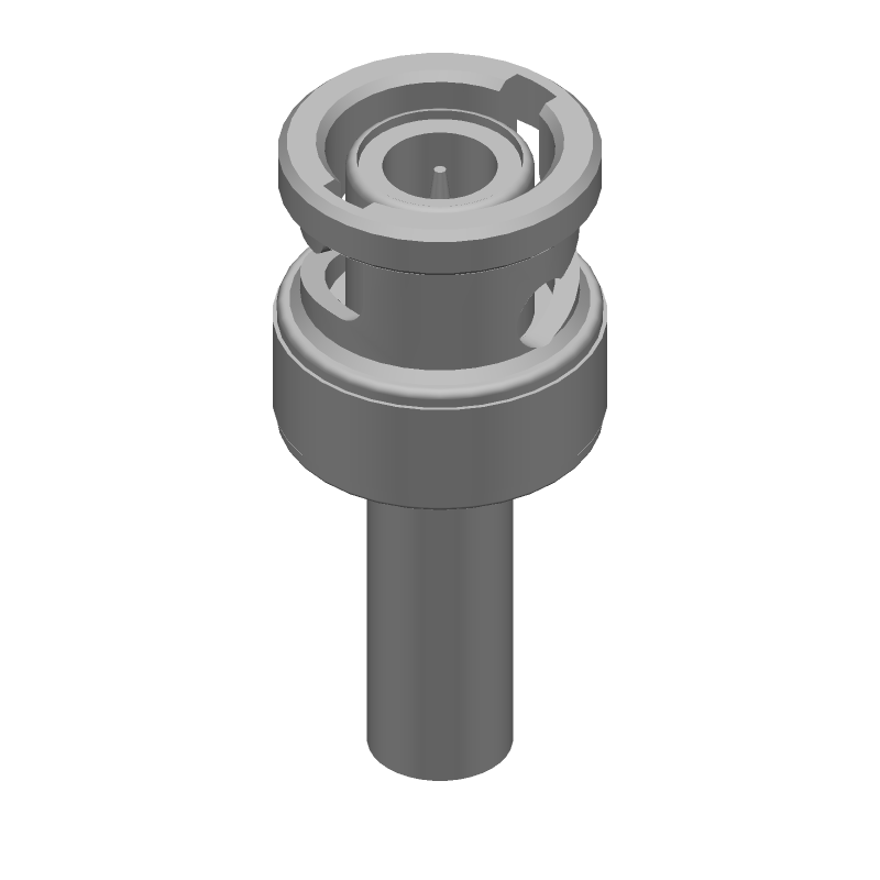 BNC RF Connector, Male, 4GHz, 50 Ohm, Crimp, Straight, Cable Mount