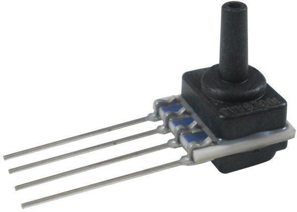 Peizoresistive Sensor, Gage, 0Psi Min, 0.058Psi Max, 0.25%, 0.20-0.80V, Rectangular, Through Hole Mount, ROHS COMPLIANT, CERAMIC, SIP-4