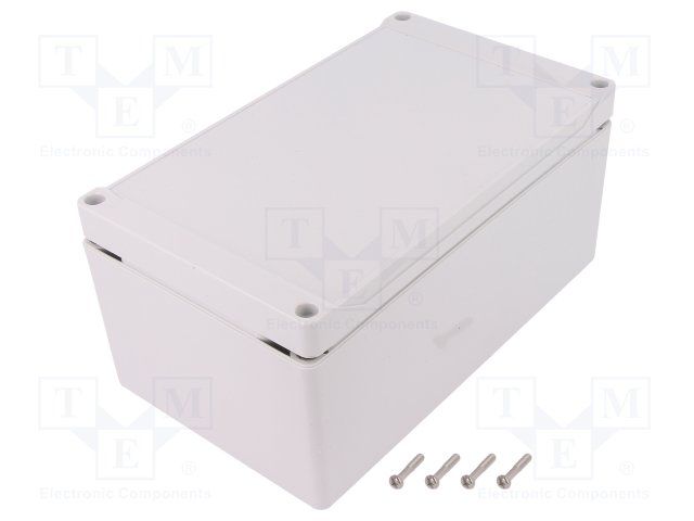 HAMMOND 1555U2GY Enclosure, Watertight, Styled Lid, Wall Mount, 200 mm, 120 mm, 90 mm, PC (Polycarbonate), Grey