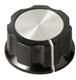 Control Knob, Round Phenolic Black Line