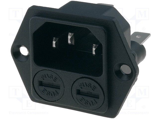 10A 250VAC 3-Pos Filtered Power Entry Module, 1 Port