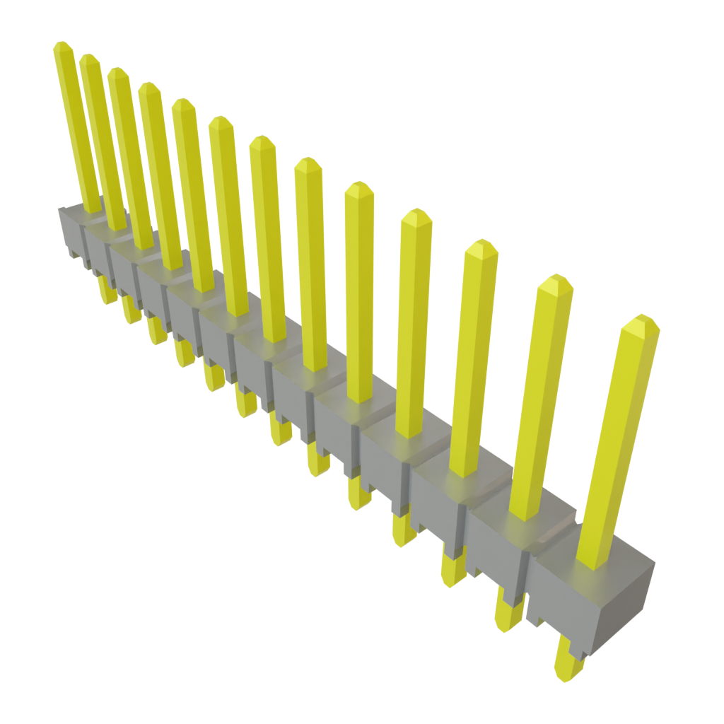 2.54mm Header, 13 Pos, Male Pin, Straight, Thru-Hole, 7.6A