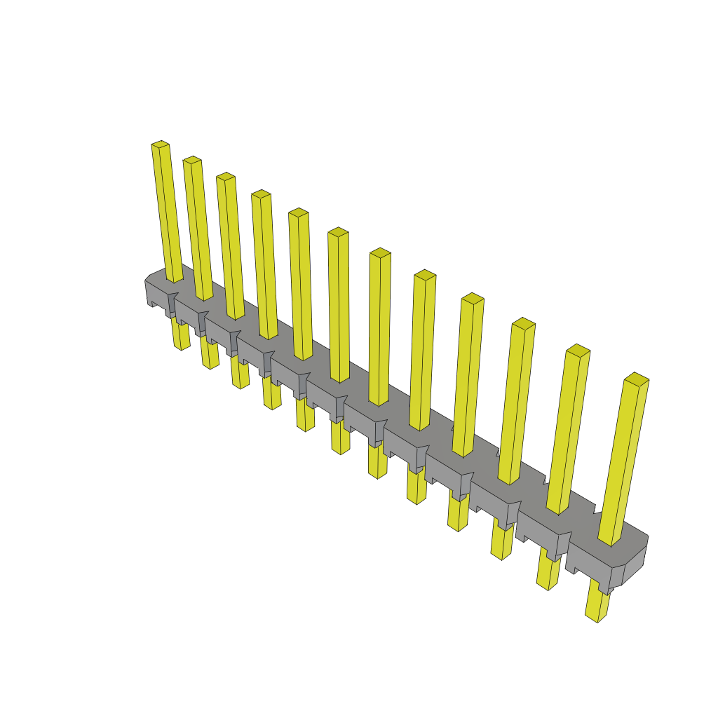 Conn Unshrouded Header HDR 12 POS 2.54mm Solder ST Top Entry Thru-Hole Bulk