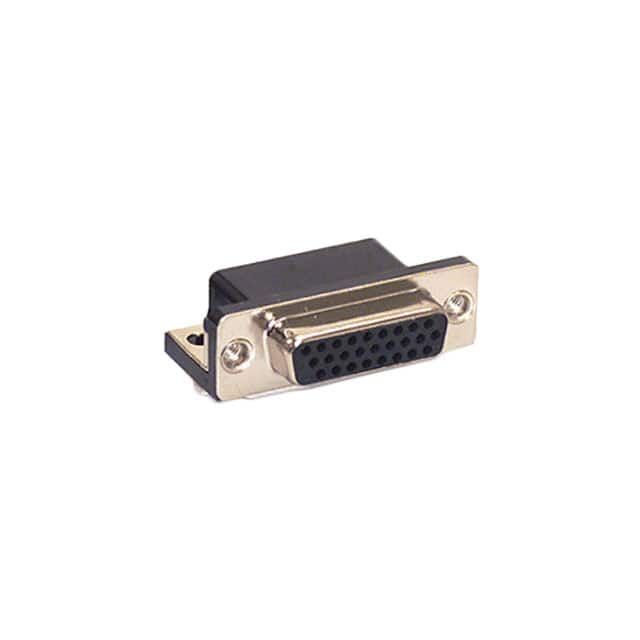 26 Pos D-Sub HD Receptacle, 3 Row, Solder, Gold Plated