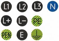 with Pictogram Only Vinyl, 12.5 x 12.7mm 1 Hazard Warning Label