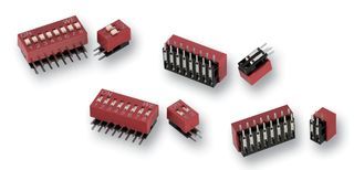 DIP Rotary Slide Switch, SPST, 10 Pos, 24VDC, 25mA, SMD, Gull Wing