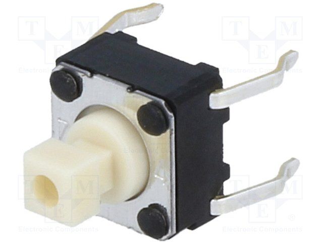 Tactile Switch SPST 0.05A 24VDC Thru-Hole Projected Plunger