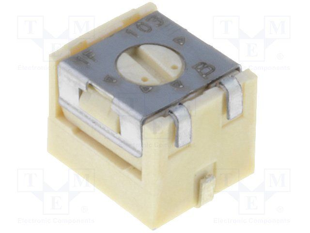 Trimmer Resistors - SMD 4MM SQ TRIMPOT 1M ST CERMET SMD