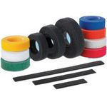 Cable Ties, Hook and Loop Nylon/Polyethylene Yellow 127mm 222N