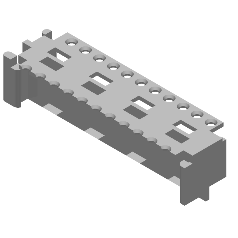 22 Pos Captivating Holder, Wire-to-Board, 3A, 0.079" Pitch