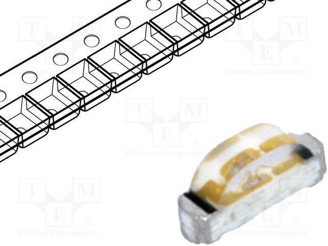 Blue LED Emitter, 468nm, 20mA, 130°, SMD, 0805