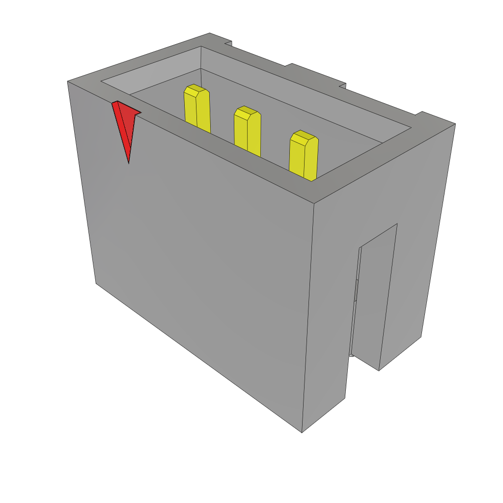 3 Pos 2.54mm Solder Header, Straight, Male Pin