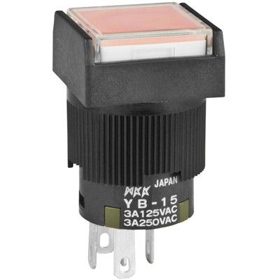 Switch Push Button ON (ON) SPDT Square Button 3A 250VAC 30VDC Momentary Contact Quick Connect/Solder Lug Panel Mount