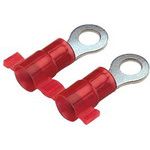 Ring Terminal, 18-22AWG, Copper, Tin, Insulated, Female