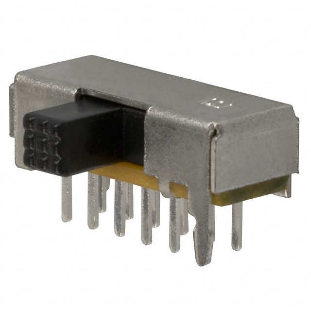 4PDT Slide Switch, 30V, 200mA, PC Pin, Right Angle