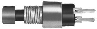 Pushbutton Switch, SPST, Off-(on), Momentary, 3A, 28VDC, Solder Terminal, Panel Mount-threaded