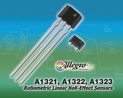 Hall Effect Sensor, 0.20-4.70V, BICMOS, Plastic/epoxy, Rectangular, 3 Pin, Through Hole Mount, LEAD FREE, SIP-3