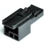 Four Way Black 0.64 MTS Unsealed Male Connector