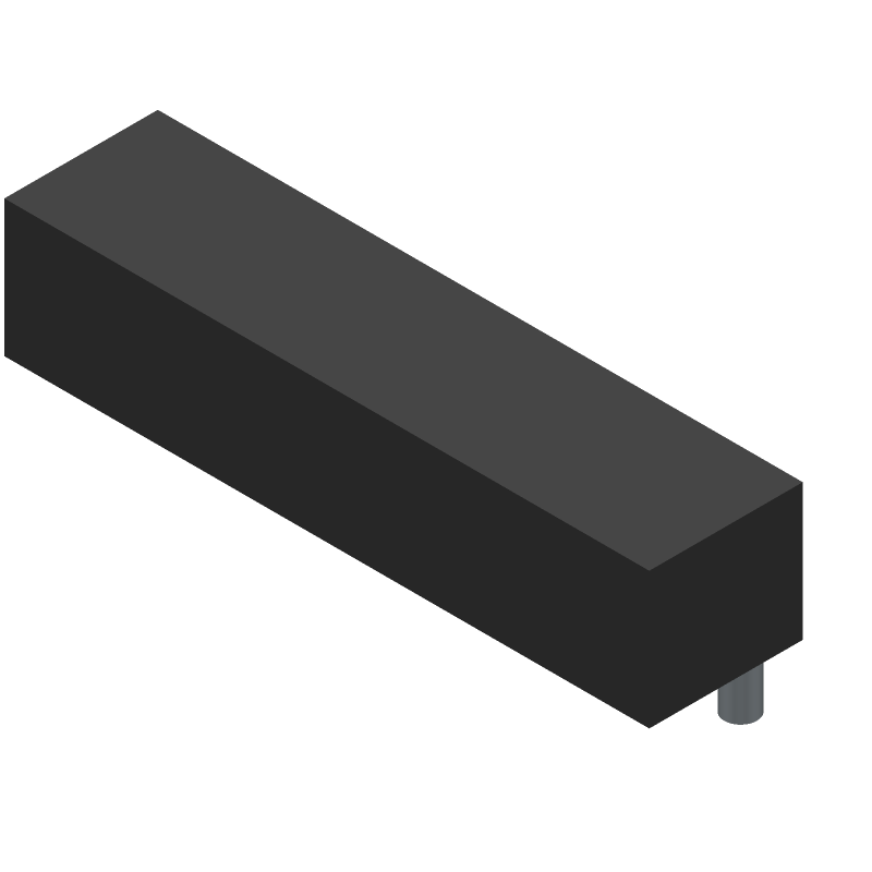 48 Pos 2.54mm RA Solder Backplane Connector, 3 Row, 2A, 300V