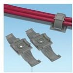 Cable Management, Clamp Polypropylene Gray Adhesive 17.3mm