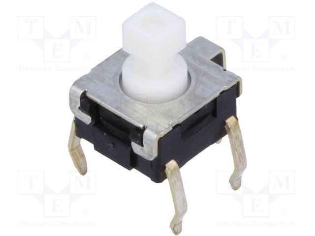 Tactile Switch, Sealed, SPST, 50mA, 24VDC, Through Hole