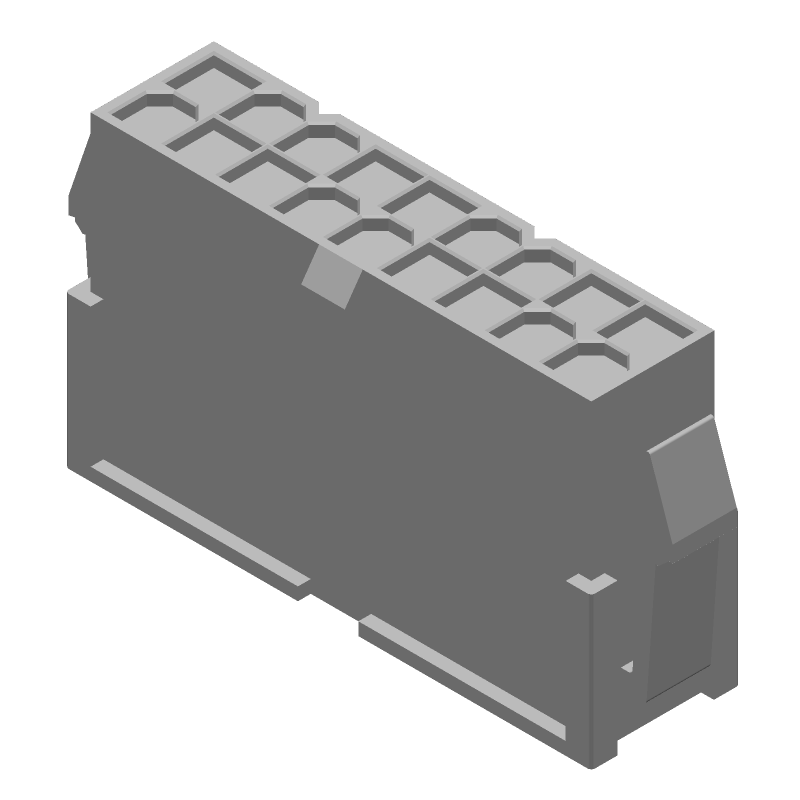 18 Pos 4.2mm Crimp Wire Housing, Male, 9A, 600V, Panel Mount