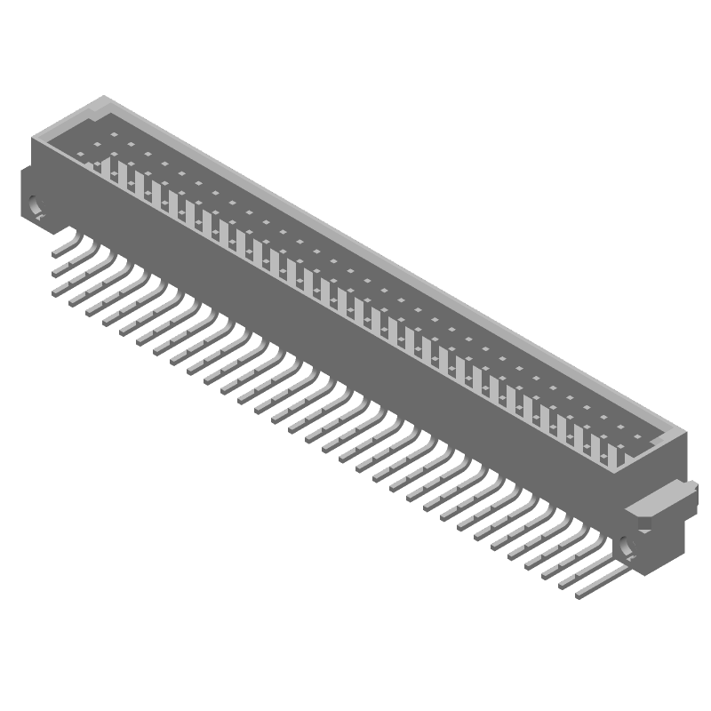 96 Pos Backplane Conn, 2.54mm Pitch, RA Solder, 1.5A, 250V