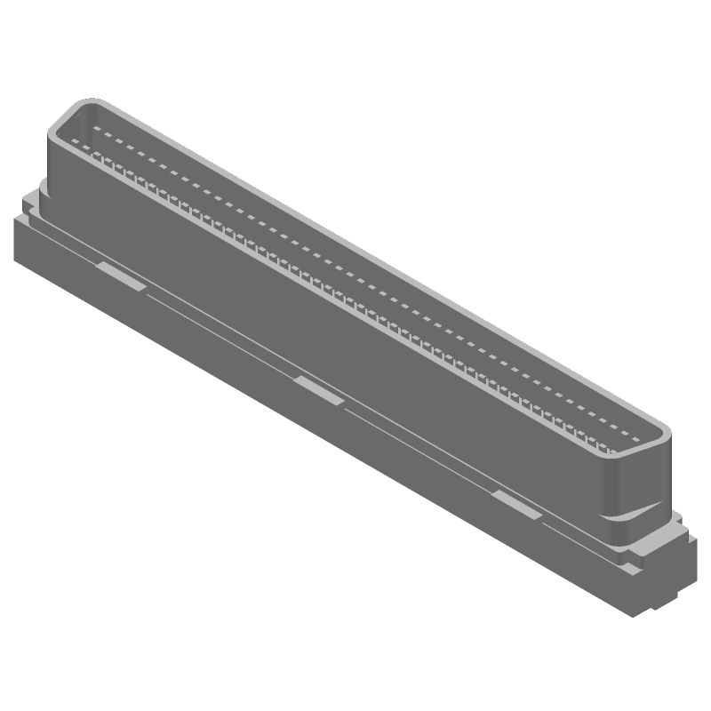 100 Pos Shielded Cable Plug, Right Angle, IDC, 1A, 105C