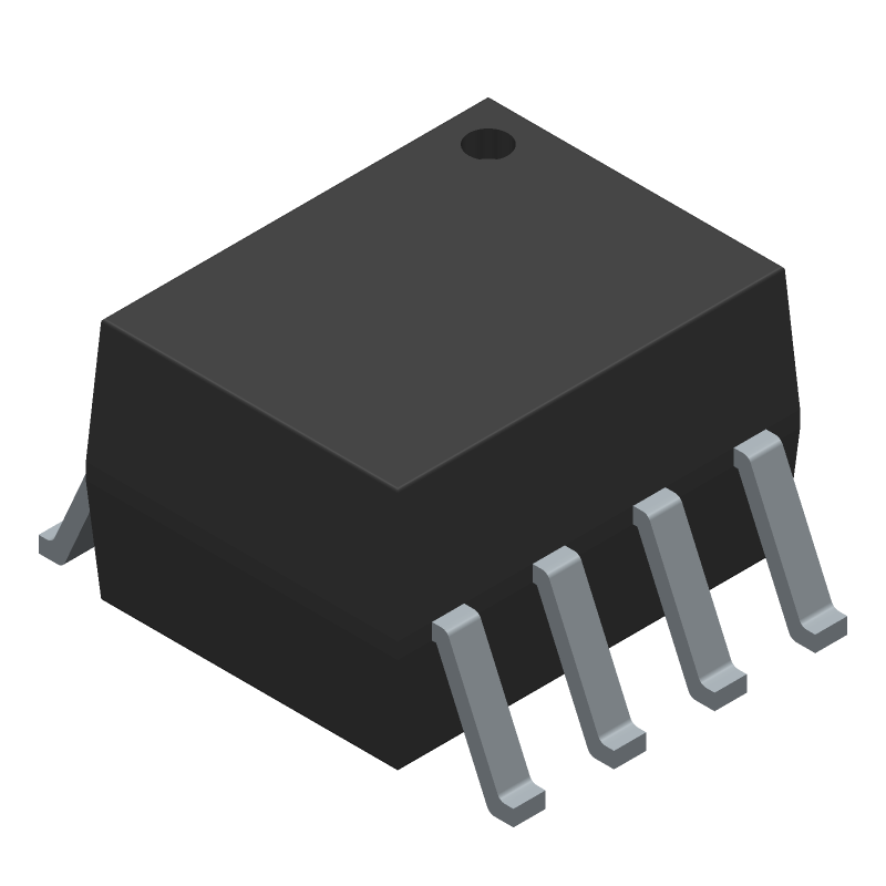 Logic IC Output Optocoupler, 1-Element, 3750V Isolation, 5MBps, SOP-8